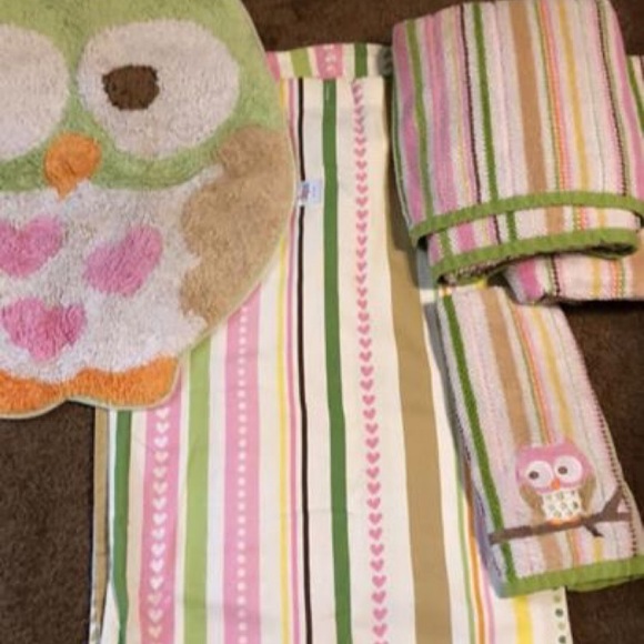 Circo Bath Kids Shower Curtain 5pc Owl Collect Poshmark